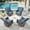 Navy, variant on PARKWELL Outdoor Swivel Glider Set of 4,Patio 360° Swivel Rocker Lounge Chair,All-Weather Wicker Cushioned Swivel Rocking Chairs for Patio Porch Pool,Brown/Gray