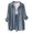Navy, variant on lnmuld Girls Solid Color 3-Piece Crinkle Gauze Outfit, Button-Down Shirt, Tank Top & Shorts Set Color:Light Blue,Size:5-6 Years