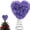 Purple 8.85in, variant on 9in Valentine Day Tree Topper,Heart Tree Topper Artificial Rose Flower,Valentines Trees Ornaments Decoration,Love Treetop Ornament Glitter Spiral Base for Valentines Galentines Day Wedding Home Decor
