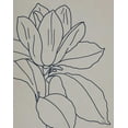 thumbnail image 2 of Hershey, Moira 20x24 White Modern Wood Framed Museum Art Print Titled - Magnolia Line Drawing v2 Gray Crop, 2 of 4