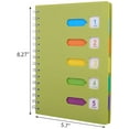 thumbnail image 2 of Cuaderno de 5 temas, cuadernos A5 y diarios en espiral, con rayas anchas, bloc de notas profesional de laboratorio, separadores de colores con pestañas, 5,7 x 8,27 pulgadas, planificador de notas de t Namotu CZBG-HY29-2, 2 of 7