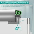 thumbnail image 6 of Resenkos Shower Enclosure Door,Shower Stall Door,Double Sliding Bathtub Shower Door with Explosion-Proof Film, Adjustable Aluminum Alloy Frame, Brushed Nickel, 6 of 12