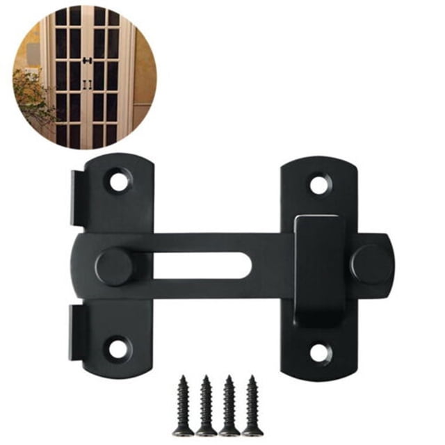 Allume 10 Ensembles Loquets de Portail en Acier Inoxydable Loquet à Bascule Loquet de Sécurité pour Porte Verrou de Loquet, Noir Mat Noir
