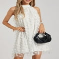 thumbnail image 4 of Women Evening Party Dress Butterfly Appliques Halter Neck Dress, 4 of 9
