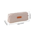 thumbnail image 3 of Composite Fabric Pencil Case, Style E, 7.68 x 3.54 in, With Single Zip Compartment And Woven Or Plaid Exterior, 3 of 6