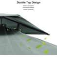 thumbnail image 3 of PURPLE LEAF Outdoor Cantilever Umbrella 12FT Square Umbrella Large Patio Umbrella Windproof Heavy Duty Hanging Offset Umbrella for Garden Outdoor Pool, Mint Green, 3 of 12