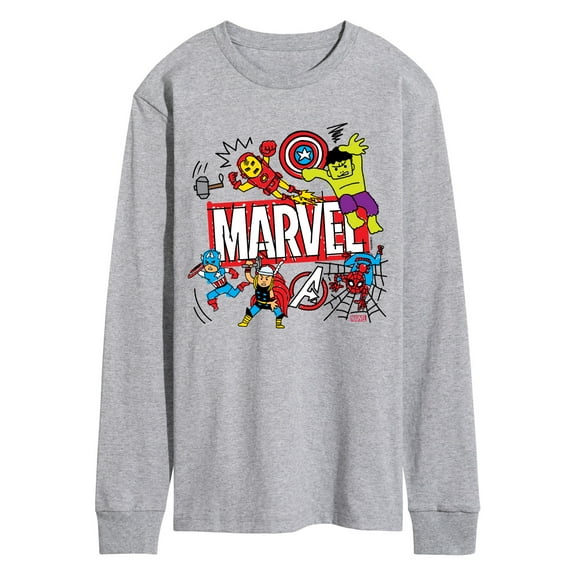 Marvel The Avengers - Sketch - Adult Long Sleeve Graphic T-Shirt