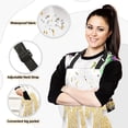 thumbnail image 2 of 5 Pcs Kitchen Set Heat Resistant Oven Mitts and Non-Slip Pot Holders with Adjustable Cooking Apron Gold 2025 and Ribbons, 2 of 6