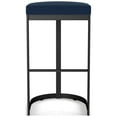 thumbnail image 2 of Amisco Lester 30 In. Bar Stool - Blue Polyurethane / Black Metal, 2 of 9