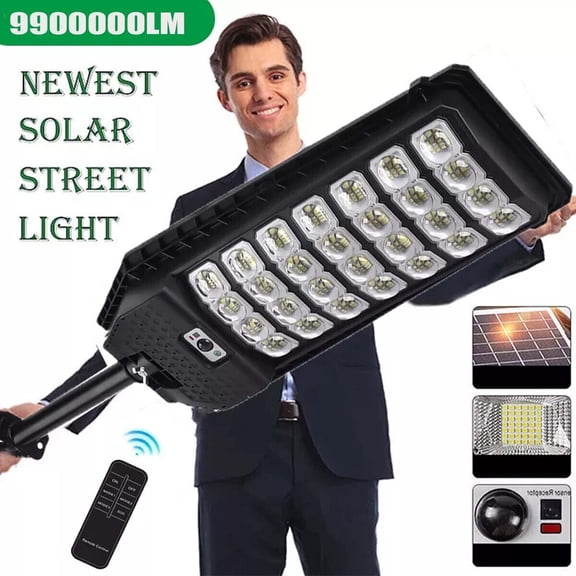 6000W Commercial Solar Street Lights LED Outdoor Dusk to Dawn Super Bright Lamp