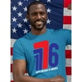 thumbnail image 2 of 1776 Happy Birthday Of America T-Shirt Men -Image by Shutterstock, Male Medium, 2 of 4