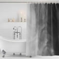 thumbnail image 4 of Black Grey Ombre Bathroom Shower Curtains with Hooks, Coastal Beach Modern Abstract Waterproof Fabric Washable Shower Curtain for Home Hotel Bathtub Decor 60x72 Inch, 4 of 9