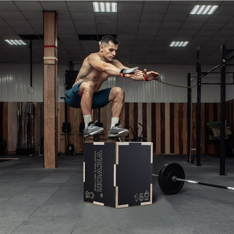 Plyo Box en bois 3-en-1 - Grand - 50 x 60 x 75 cm VIRTUFIT