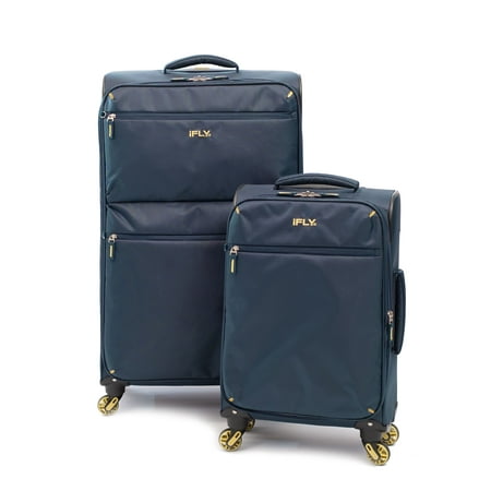 iFLY - iFLY Softside Luggage Ez Glider 2 pcs set, Navy - Walmart.com