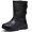 Black, variant on OwnShoe Men's Snow Boot Warm Fur Lined Booties Waterproof Outdoor Shoes