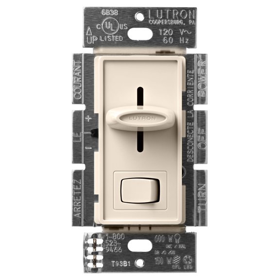 Interruptor de intensidad Lutron Skylark LED+ de 150 W, unipolar o de 3 vías