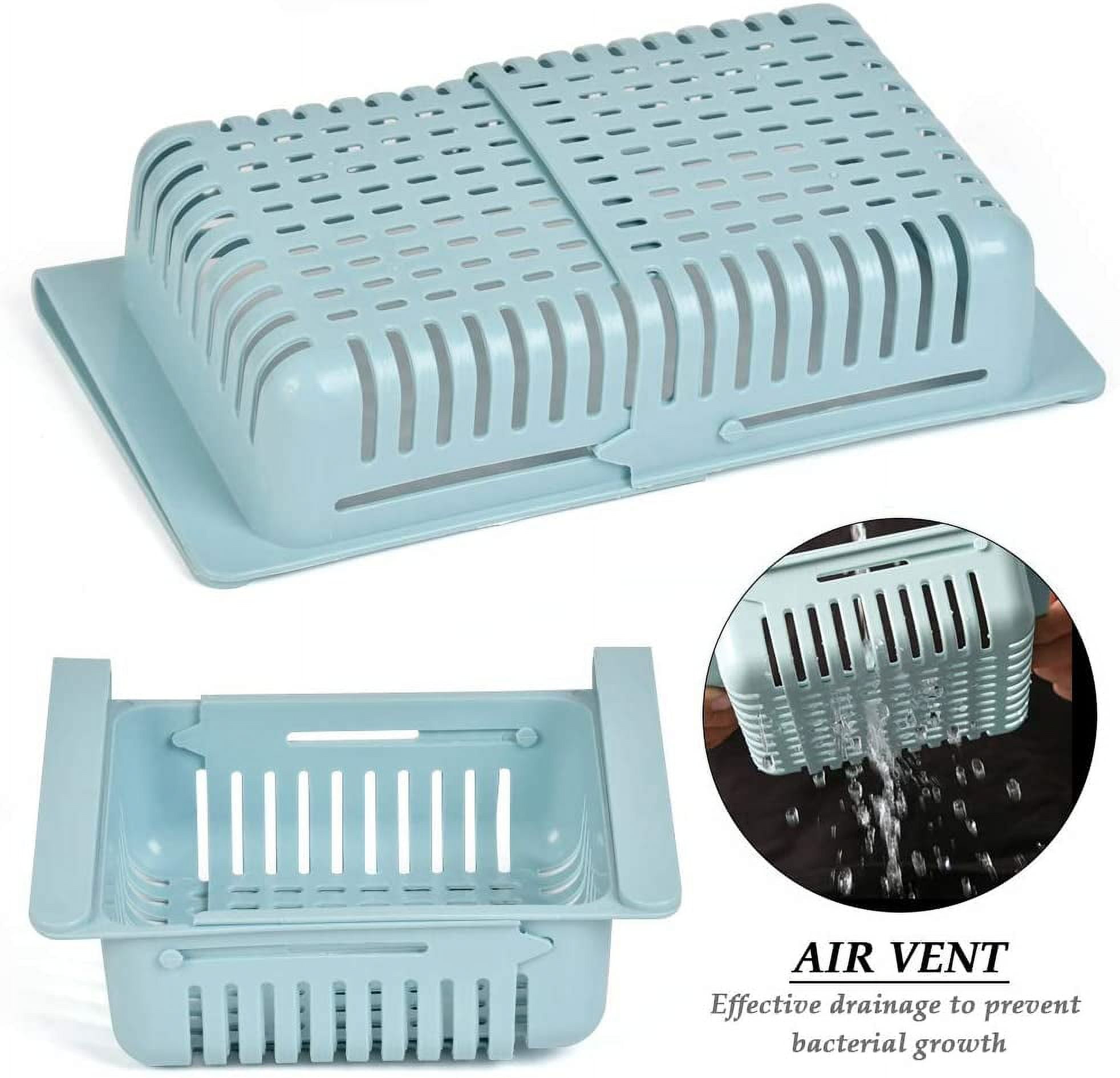 4Pcs Retractable Drawer Organizer Ideal For Fridge, Kitchen, Pantry, Fridge