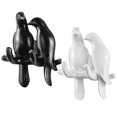 thumbnail image 1 of 2 ganchos para ropa con forma de pájaro para colgar sombreros y ropa L Blanco L Negro, 1 of 9