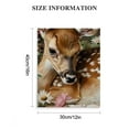 thumbnail image 3 of FCXZI Wall art prints Deer sleeping on flowers Spring woodland Animal painting Living room and bedroom Office decoration Canvas painting 12x16in, 3 of 5