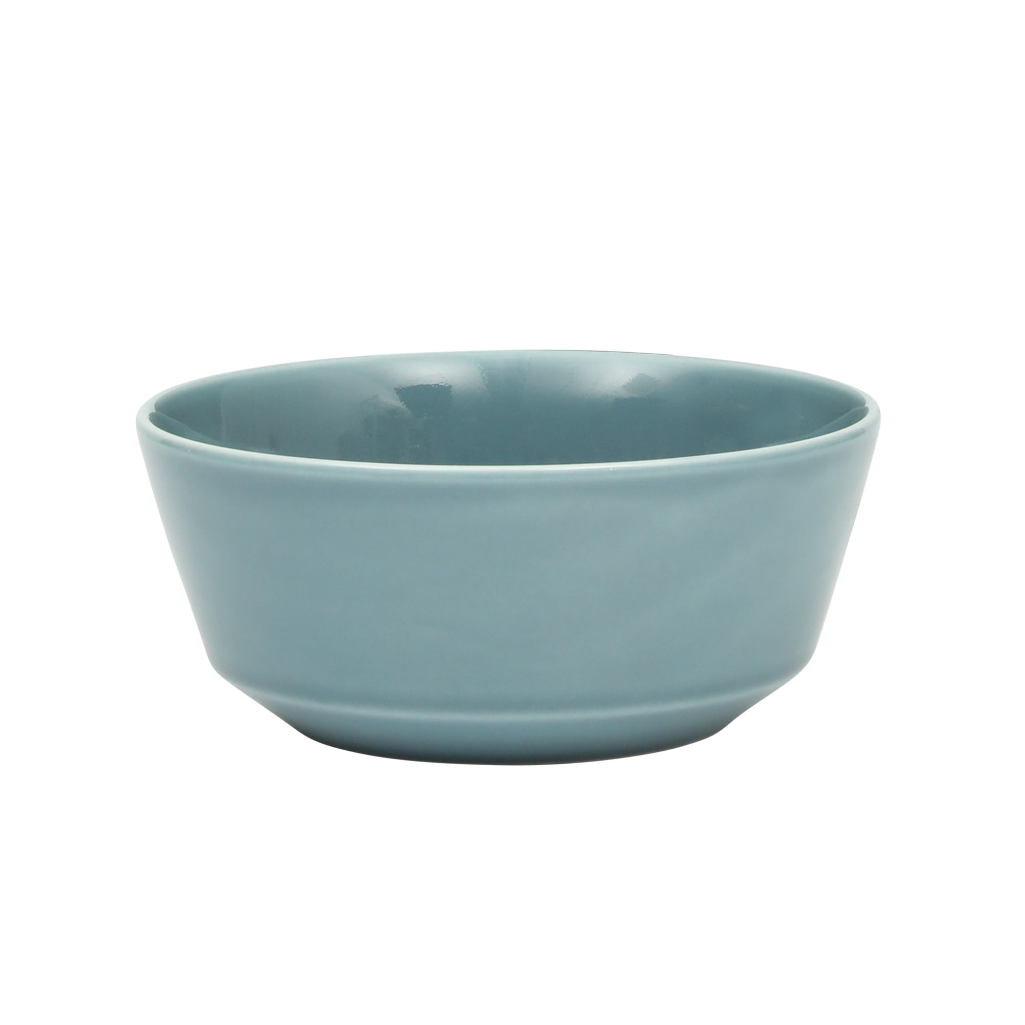 Gibsn Home Summer Shades 16 Piece Plates and Bowls Dishes Service for 4 Porcelain Dinnerware Set - Blue