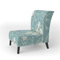 thumbnail image 2 of Designart "Cream Roses on Green" Upholstered Cabin & Lodge Accent Chair and Arm Chair, 2 of 5