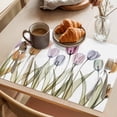 thumbnail image 3 of Placemat Set of 6 Watercolor Tulip Placemats for Dining Table Flower Simple Style Washable Table Mats for Kitchen and Party Decor Indoor & Outdoor Use, 3 of 8