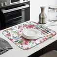 thumbnail image 3 of Microfibre Drying Mat for Kitchen Pioneer Dish Drying Drainer Mat Absorbent Colorful Floral Drying Mat Washing Up for Glass, Plate & Cup 16inch X 18inch, 3 of 7