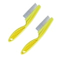 thumbnail image 2 of Decodeary 2piece Easy To Clean Flea Comb For Cats And Dogs Stylish Comfortable Grip yellow L 1Set, 2 of 6