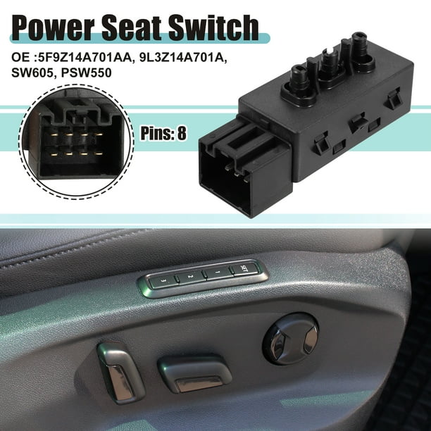 Driver Side 6-Way Power Seat Control Switch For Ford Mercury – 5F9Z14A701AA – Partscollect