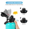thumbnail image 2 of Eiposau Tapa Abatible Automática Para Hydro Flask De Boca Ancha, Gran Tapa Con Boquilla Para Matraz De Hierro Takeya Moderno Y Simple Y Otras Marcas, Tapa De Repuesto Con Cierre De Botón, Color Negro,, 2 of 7