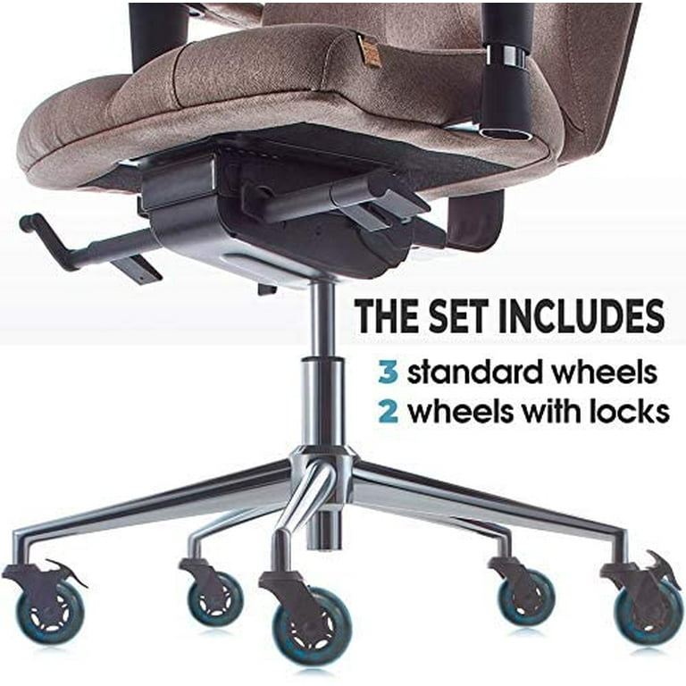 Desk chair 2024 with locking wheels