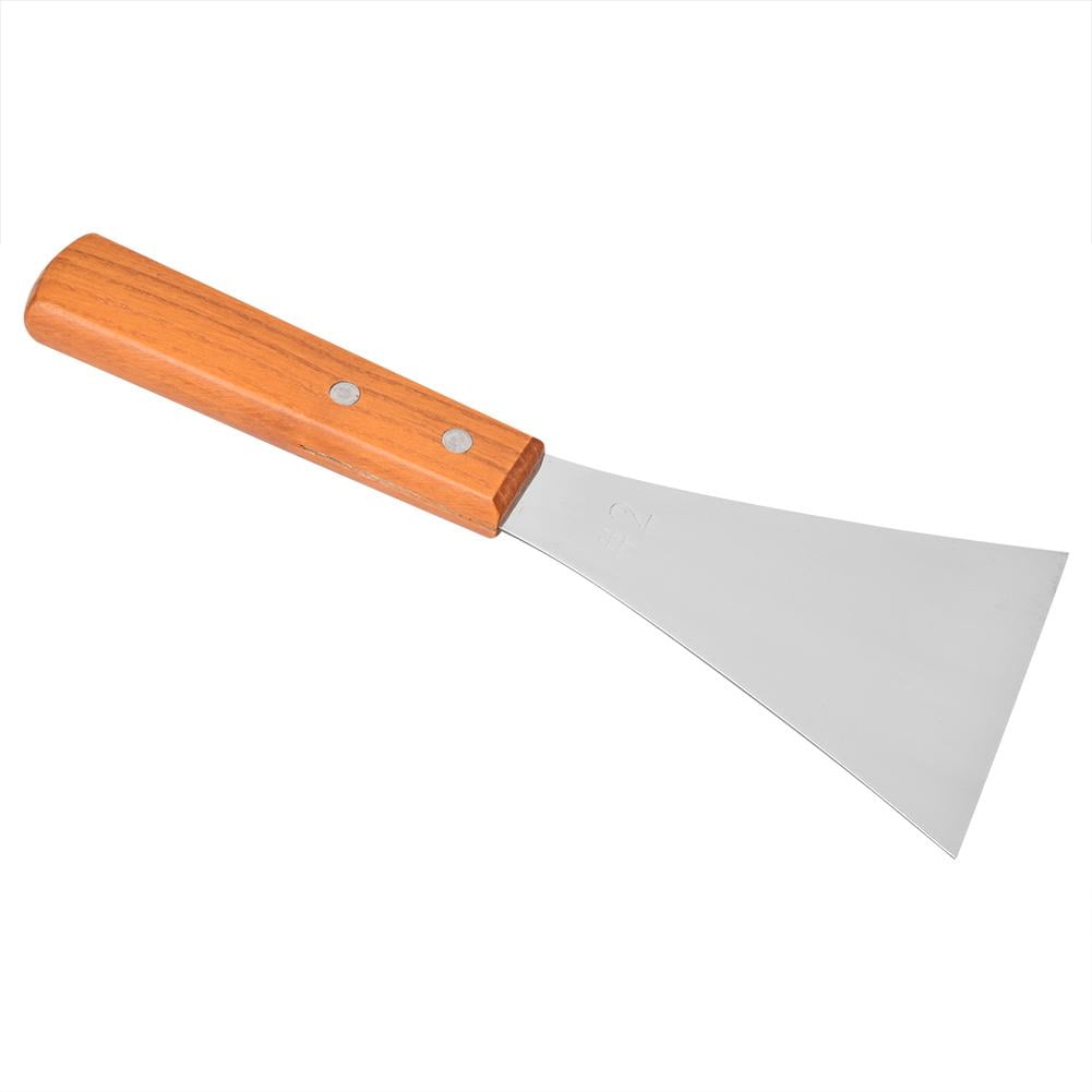 Peahefy Kitchen Cooking Shovel Wood Handle Stainless Steel Barbecue BBQ ...