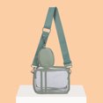 thumbnail image 3 of Bolso Bandolera PVC Transparente Bolso Hombro Informal para Mujer Con Bolso Pequeño (verde), 3 of 9
