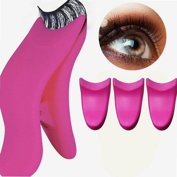 False Eyelash Applicator Tool, 2 Pack Lash Buddy Tool for False Lashes, Reusable Lash Clip Tweezers Extension Eye Makeup Tools, Easy to Wear Lashes - aplicador de pestanas postizas (White)