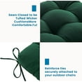 thumbnail image 5 of Outdoor Chair Cushions,3 Piece Loveseat Outdoor Cushions Set,Tufted/Wicker Patio Cushion for Patio Furniture All Weather,44"x19"x5",Invisible Green, 5 of 10