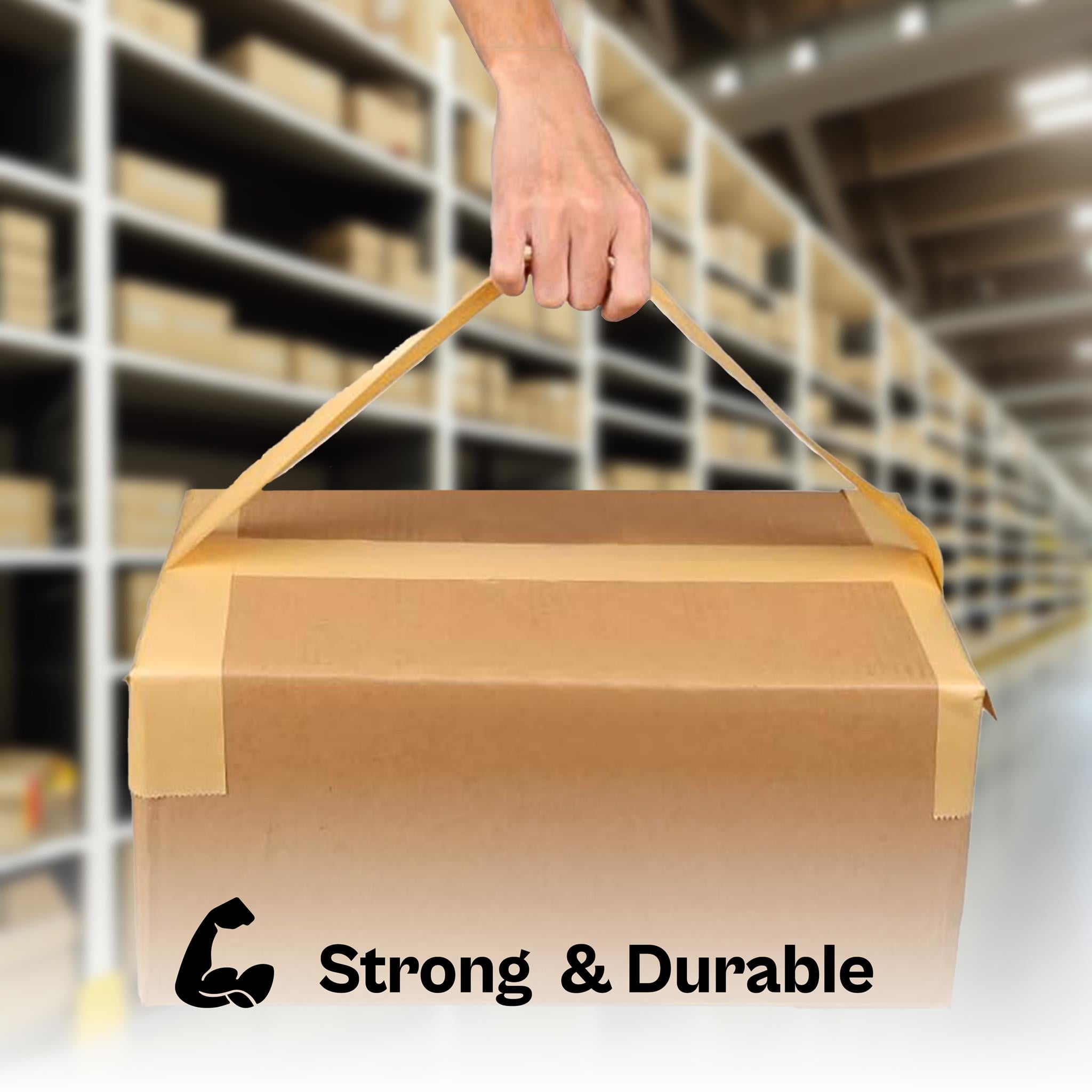 MMBM Non-Reinforced Kraft Tape 72 mm x 200 Yards, Water-Activated Adhesive, Strong Packaging Seal, 10 Rolls