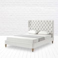 thumbnail image 6 of Aubriana Linen Platform Bed Queen Size, Cream White, 6 of 12
