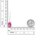 thumbnail image 3 of Gem Stone King 10.13 Ct Pink Created Sapphire White Created Sapphire 925 Sterling Silver Pendant with Chain, 3 of 5