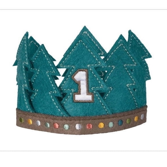 Wilderness 1st Birthday Crown, 3 X 3 3/4 Inches
