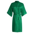 thumbnail image 6 of PMVFHDE Women Satin Bridal Dressing Gown Silk V Neck Bathrobe With Belt Green,XXL, 6 of 6
