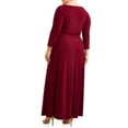 thumbnail image 4 of Ella Samani Plus Size Wrap Dress with ¾-Sleeves, 4 of 5