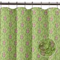 thumbnail image 3 of S4Sassy Green Floral Damask Floral Bathroom Decor Shower Waterproof Curtain Drapes Resistant-60 x 75 Inch, 3 of 6