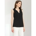 thumbnail image 4 of DARING DIVA Sleeveless Blouse Top Office Work Shirt M Black, 4 of 6