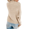 thumbnail image 3 of Autumn Winter Women Fashion Turtle Neck Cable Sweater Chunky Knit Jumper Pullover, 3 of 4