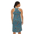 thumbnail image 4 of Blossoming Oranges Racerback Dress in Turquoise, 4 of 4