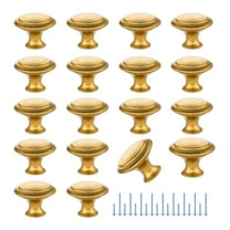 Genreen 10 Pack 30mm Gold Kitchen Cabinet Knobs Drawer Pulls with Installation Screws for Dressers Kitchens Cupboard