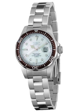 Invicta Women's 4866 Swiss Quartz White Mother of Pearl Dive Watch