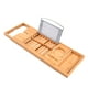 thumbnail image 5 of Bandeja de baño duradera, bandeja de bañera de 69,5x22,5 cm, bandeja de bañera de bambú, bandeja de bañera impermeable, fiel a su promesa, 5 of 9
