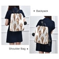 thumbnail image 4 of FORMRS Women's Travel Backpack Purse Anti-Theft Hidden Pockets Casual Shoulder Bag, Brown Ice Cream Pattern, 4 of 7