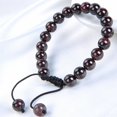 thumbnail image 3 of Natural Healing Power Gemstone Crystal Beads Unisex Adjustable Macrame Bracelets 8mm,Garnet, 3 of 4